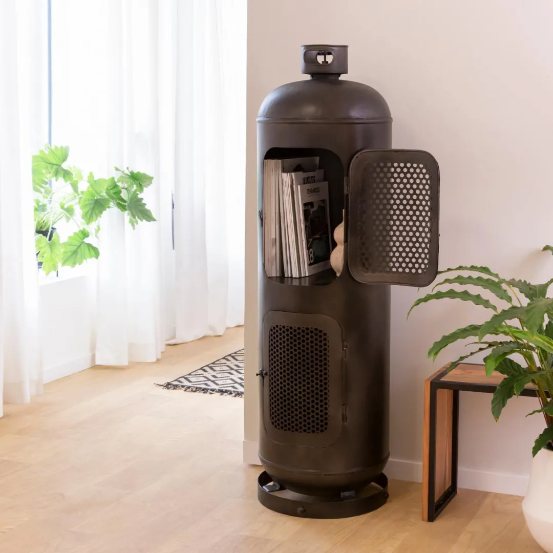 Etagère<Made in Meubles Etagère en métal 2 portes Locker