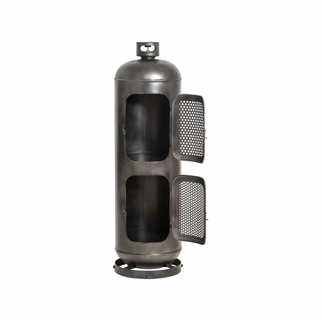 Etagère<Made in Meubles Etagère en métal 2 portes Locker