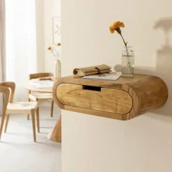 Etagère|Chevet<Made in Meubles Etagère murale arrondie en bois d'acacia Orane