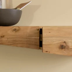 Etagère<Made in Meubles Etagère murale asymétrique en bois d'acacia Orane