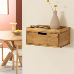 Etagère|Chevet<Made in Meubles Etagère murale carrée en bois d'acacia Orane