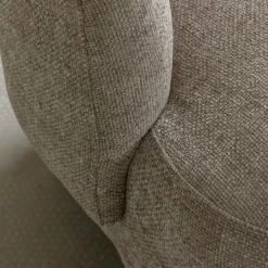 Fauteuil<Made in Meubles Fauteuil arrondi en tissu taupe Norton