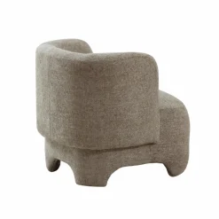 Fauteuil<Made in Meubles Fauteuil arrondi en tissu taupe Norton