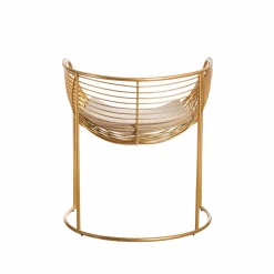 Fauteuil<Made in Meubles Fauteuil design en métal doré Augustus