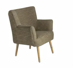 Fauteuil<Made in Meubles Fauteuil en coton kaki Castille