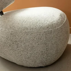 Fauteuil<Made in Meubles Fauteuil en tissu bouclette avec dossier gris Teresia