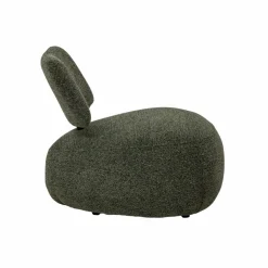 Fauteuil<Made in Meubles Fauteuil en tissu bouclette avec dossier vert Teresia