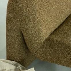 Fauteuil<Made in Meubles Fauteuil en tissu bouclette marron Ludovic