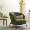 Fauteuil<Made in Meubles Fauteuil en tissu bouclette Aaron