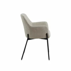 Chaise<Made in Meubles Fauteuil en tissu écru Aëlys (lot de 2)