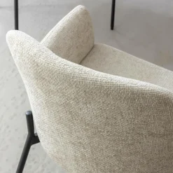 Chaise<Made in Meubles Fauteuil en tissu écru Aëlys (lot de 2)