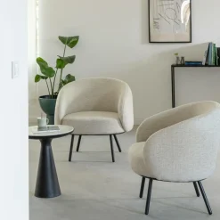 Fauteuil<Made in Meubles Fauteuil en tissu écru confort Orenzo