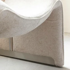 Fauteuil<Made in Meubles Fauteuil en tissu écru Théa