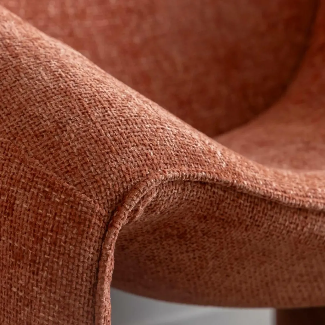 Fauteuil<Made in Meubles Fauteuil en tissu terracotta Théa