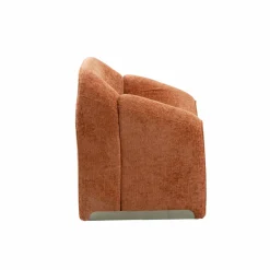 Fauteuil<Made in Meubles Fauteuil en tissu terracotta Théa
