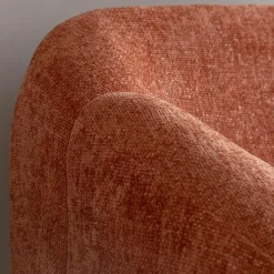 Fauteuil<Made in Meubles Fauteuil en tissu terracotta Théa