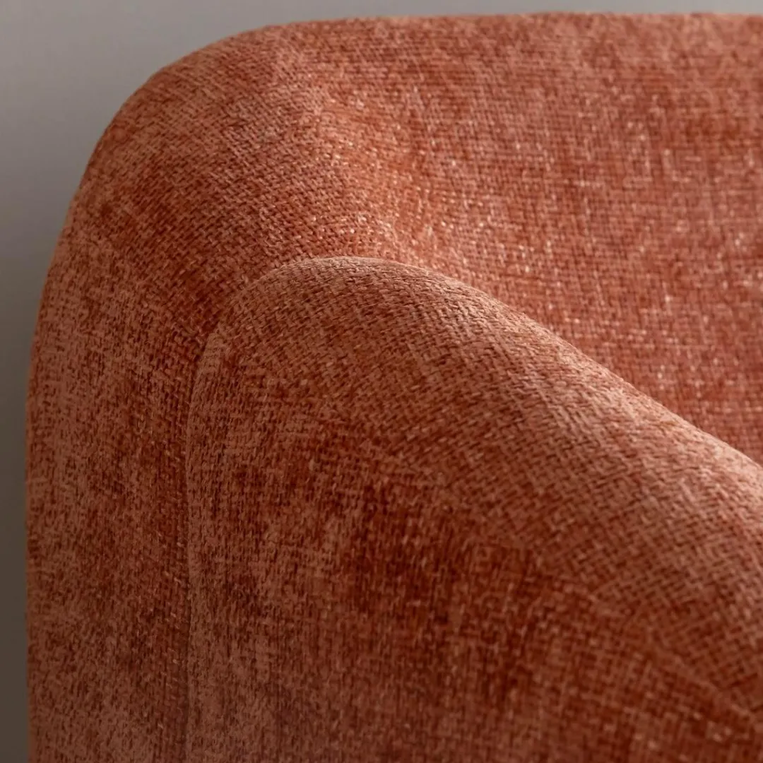 Fauteuil<Made in Meubles Fauteuil en tissu terracotta Théa