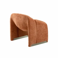 Fauteuil<Made in Meubles Fauteuil en tissu terracotta Théa