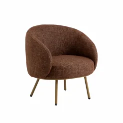 Fauteuil<Made in Meubles Fauteuil en tissu terracotta confort Orenzo