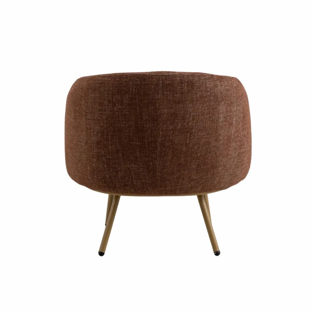 Fauteuil<Made in Meubles Fauteuil en tissu terracotta confort Orenzo