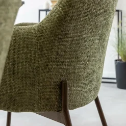 Chaise<Made in Meubles Fauteuil en tissu vert Aëlys (lot de 2)