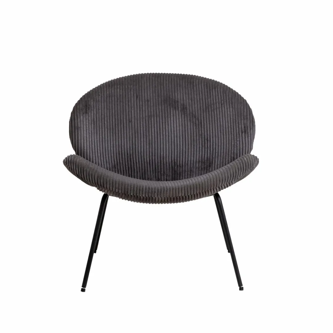 Fauteuil<Made in Meubles Fauteuil en velours gris Dorian