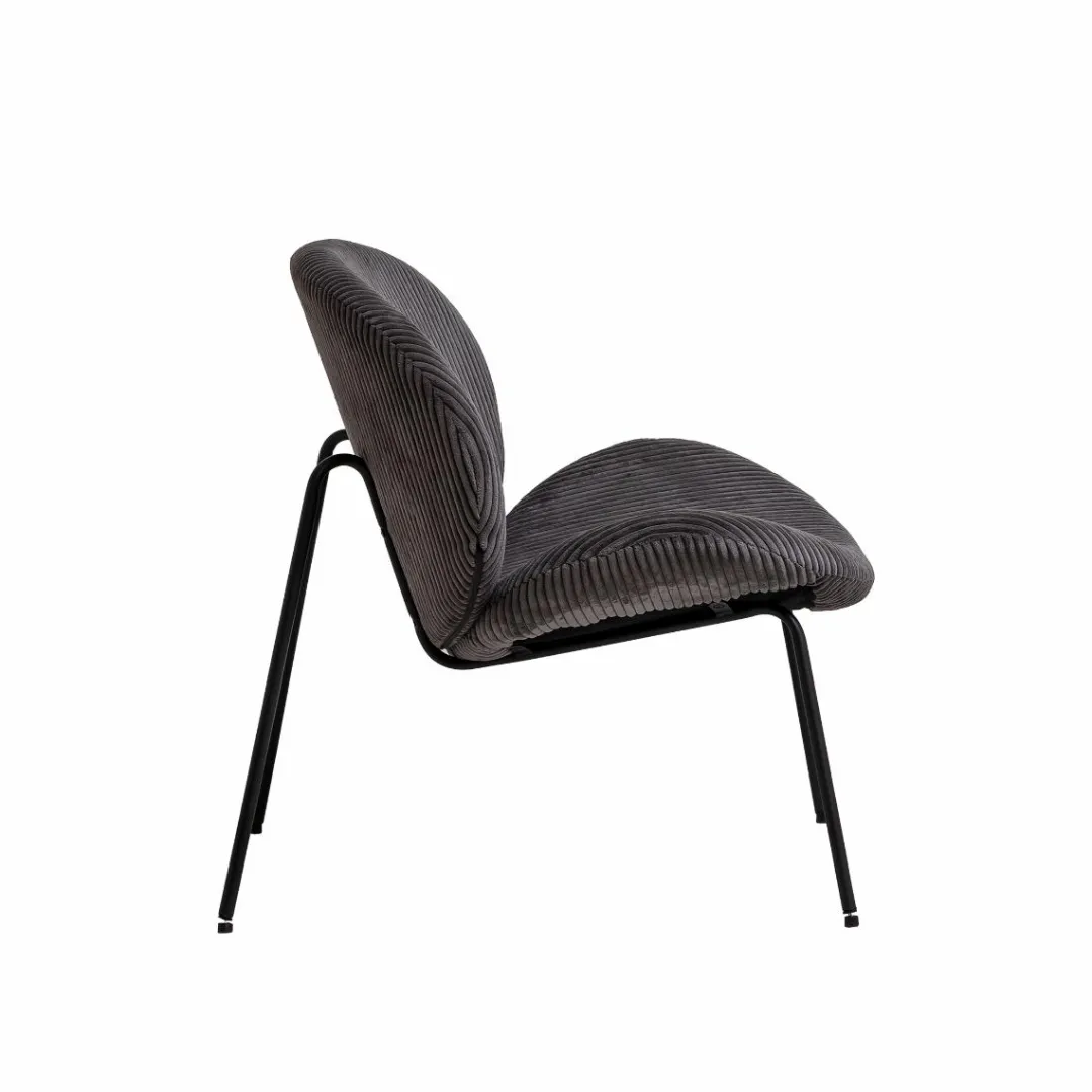 Fauteuil<Made in Meubles Fauteuil en velours gris Dorian