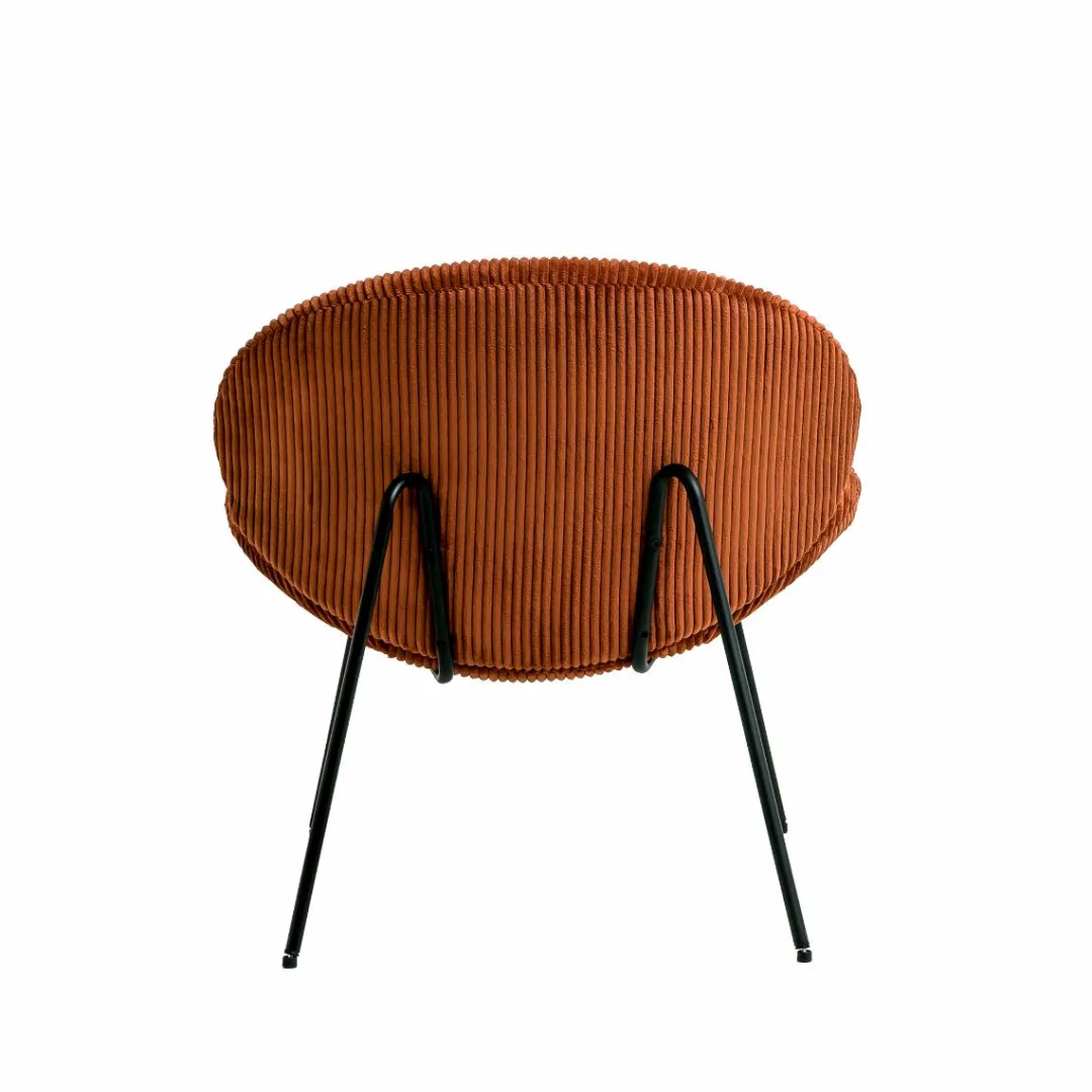 Fauteuil<Made in Meubles Fauteuil en velours terracotta Dorian