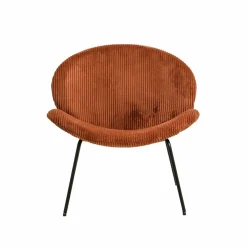 Fauteuil<Made in Meubles Fauteuil en velours terracotta Dorian