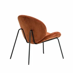 Fauteuil<Made in Meubles Fauteuil en velours terracotta Dorian