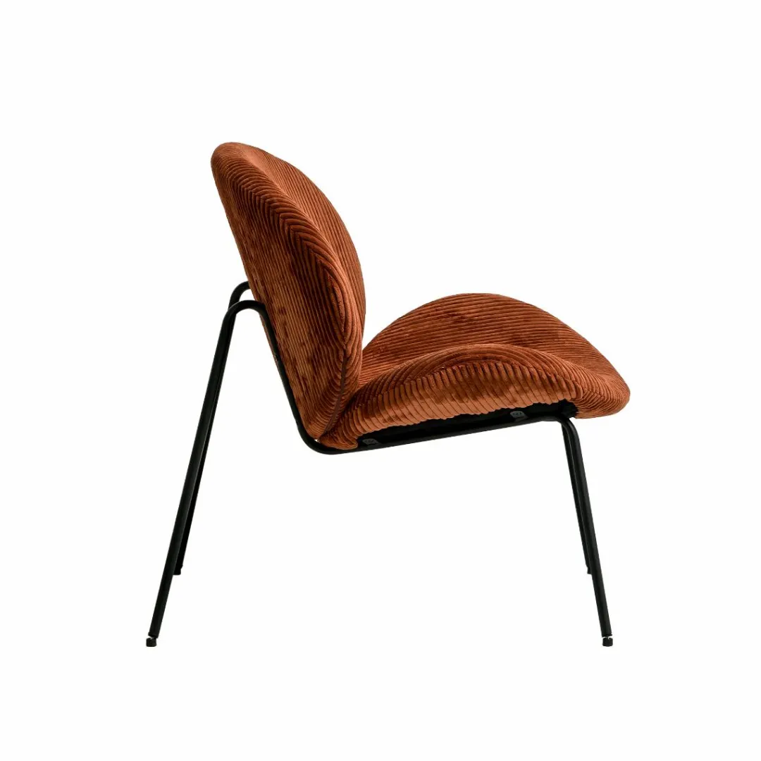 Fauteuil<Made in Meubles Fauteuil en velours terracotta Dorian