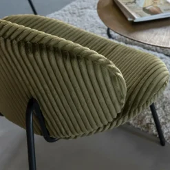 Fauteuil<Made in Meubles Fauteuil en velours vert Dorian