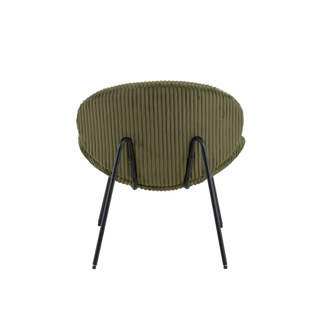 Fauteuil<Made in Meubles Fauteuil en velours vert Dorian