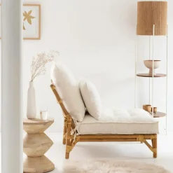Fauteuil<Made in Meubles Fauteuil futon en rotin 1 place Elisa