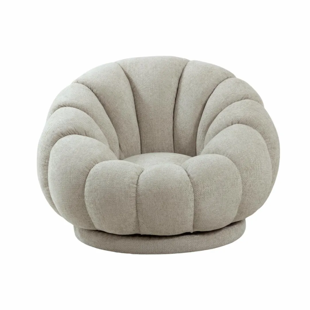 Fauteuil<Made in Meubles Fauteuil nuage en tissu écru Héléna