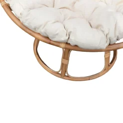 Fauteuil<Made in Meubles Fauteuil papasan en rotin avec coussin Rattan