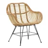 Fauteuil<Made in Meubles Fauteuil rotin pieds compas Rattan