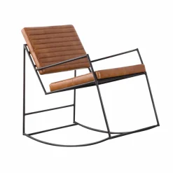 Fauteuil<Made in Meubles Fauteuil vintage en cuir marron Porto