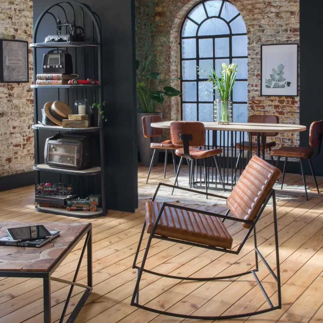 Fauteuil<Made in Meubles Fauteuil vintage en cuir marron Porto