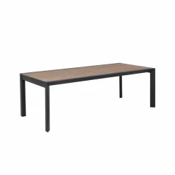 Table De Jardin<Made in Meubles Grande table de jardin en aluminium gris et effet bois Ayden