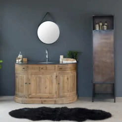 Décoration<Made in Meubles Jeté en fausse fourrure noire