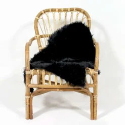 Décoration<Made in Meubles Jeté en fausse fourrure noire