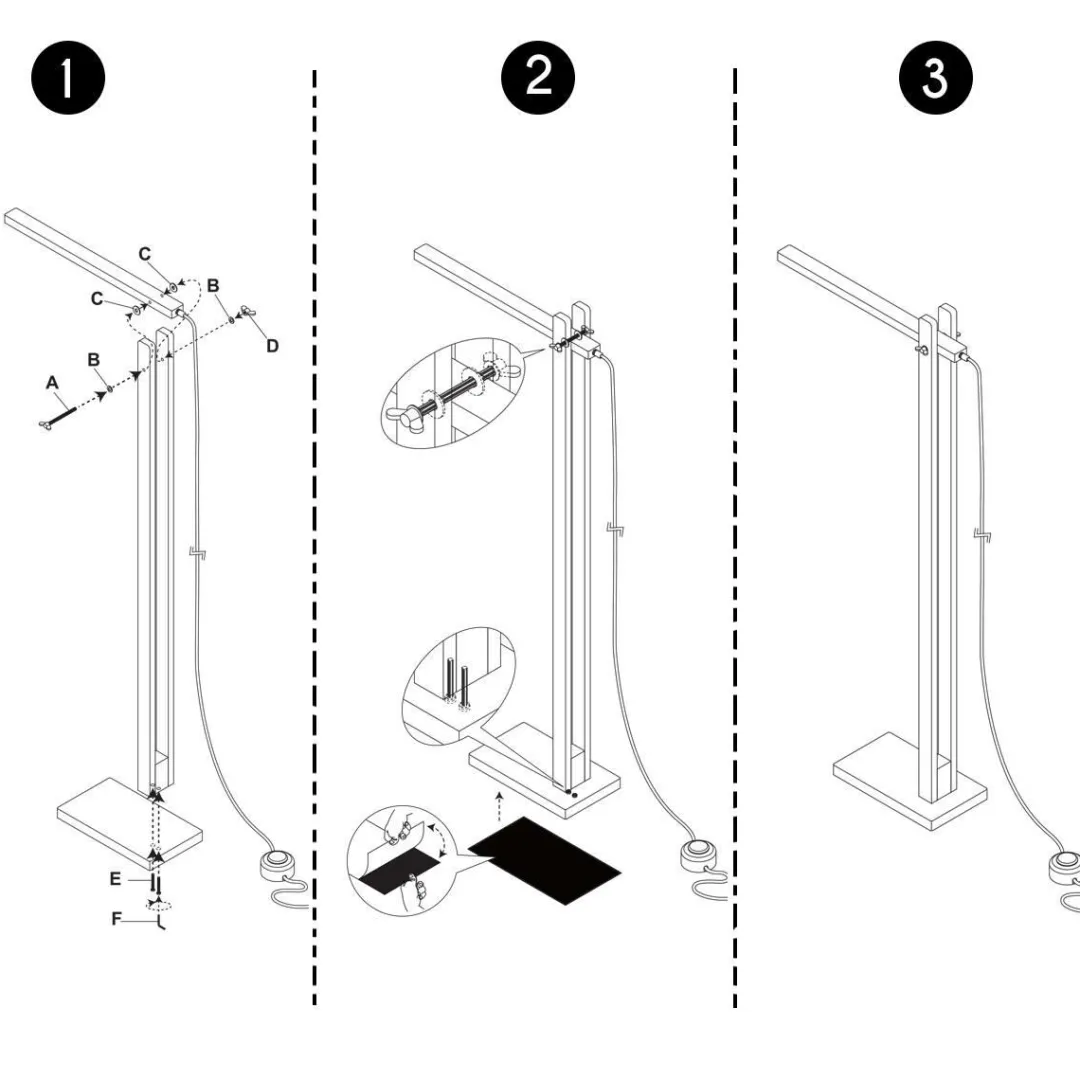 Lampe Sur Pied<Made in Meubles Lampe sur pied articulé LED Malone