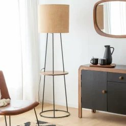 Lampe Sur Pied<Made in Meubles Lampe sur pied avec tablette en jute Odessa