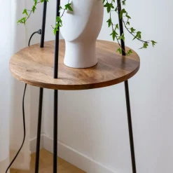 Lampe Sur Pied<Made in Meubles Lampe sur pied avec tablette en jute Odessa