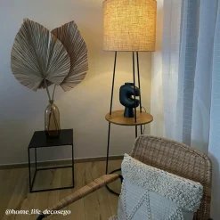 Lampe Sur Pied<Made in Meubles Lampe sur pied avec tablette en jute Odessa