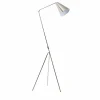 Lampe Sur Pied<Made in Meubles Lampe sur pied design métal gris Aude