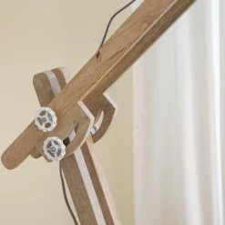 Lampe Sur Pied<Made in Meubles Lampe sur pied en bois de manguier et métal Martha