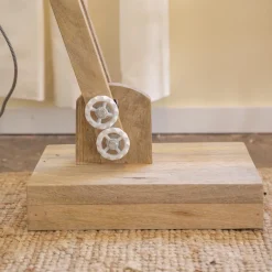 Lampe Sur Pied<Made in Meubles Lampe sur pied en bois de manguier et métal Martha