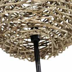 Lampe Sur Pied<Made in Meubles Lampe sur pied en métal et osier Erika